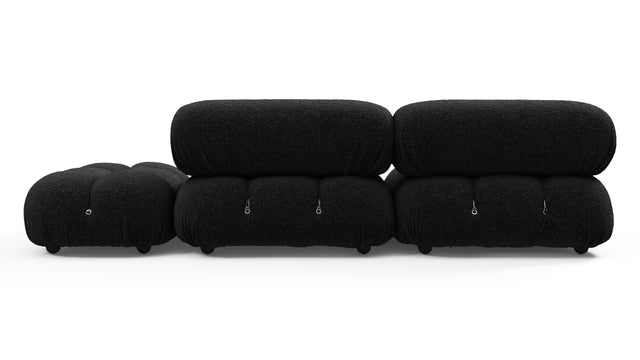 Bellini Sofa - Mario Bellini Open End Sofa, Right, Black Boucle