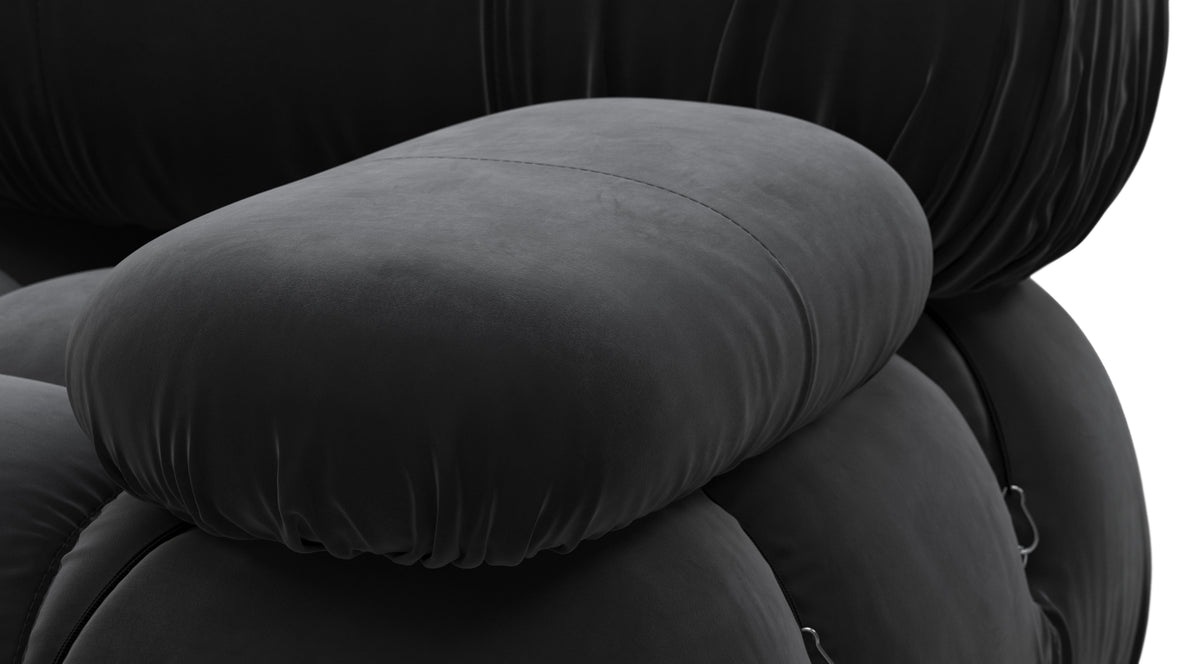 Bellini Sofa - Mario Bellini Open End Sofa, Right, Black Velvet