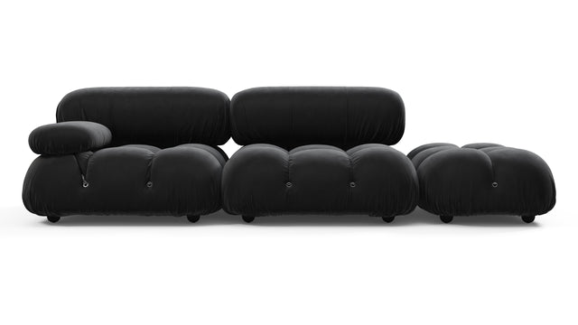 Bellini Sofa - Mario Bellini Open End Sofa, Right, Black Velvet
