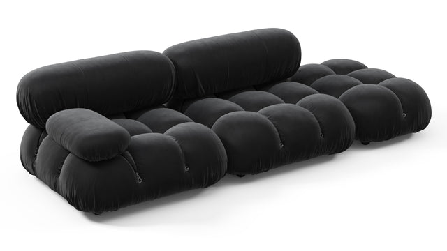 Bellini Sofa - Mario Bellini Open End Sofa, Right, Black Velvet