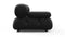 Bellini Sofa - Mario Bellini Open End Sofa, Right, Black Velvet
