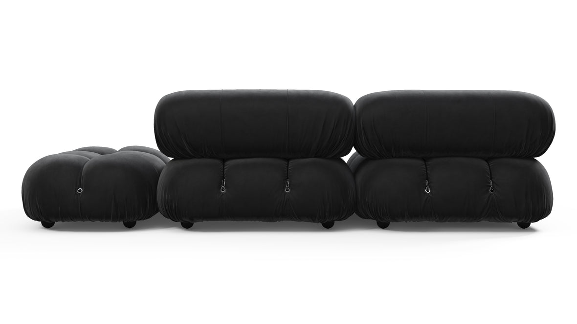 Bellini Sofa - Mario Bellini Open End Sofa, Right, Black Velvet