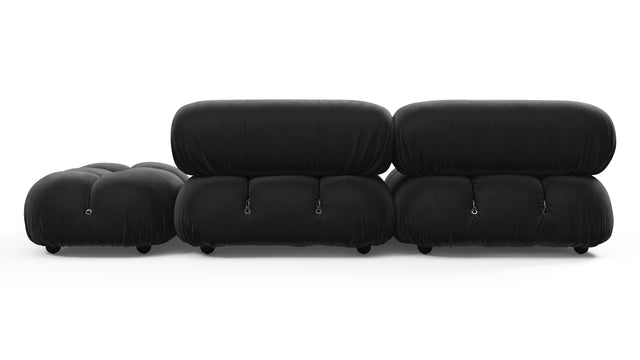Bellini Sofa - Mario Bellini Open End Sofa, Right, Black Velvet