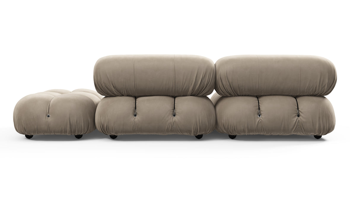 Bellini Sofa - Mario Bellini Open End Sofa, Right, Greige Velvet