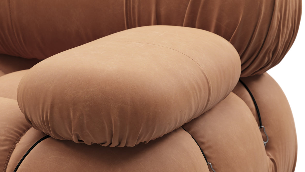 Bellini Sofa - Mario Bellini Open End Sofa, Right, Tan Vegan Leather