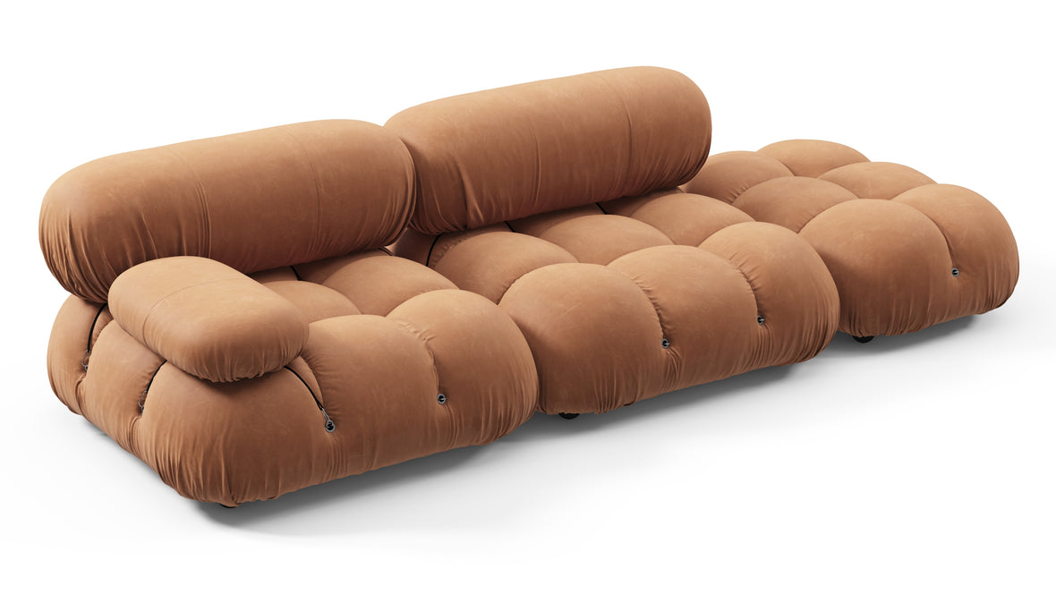 Bellini Sofa - Mario Bellini Open End Sofa, Right, Tan Vegan Leather