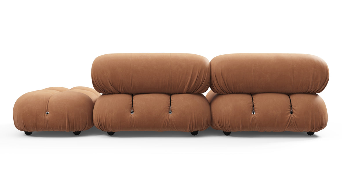 Bellini Sofa - Mario Bellini Open End Sofa, Right, Tan Vegan Leather