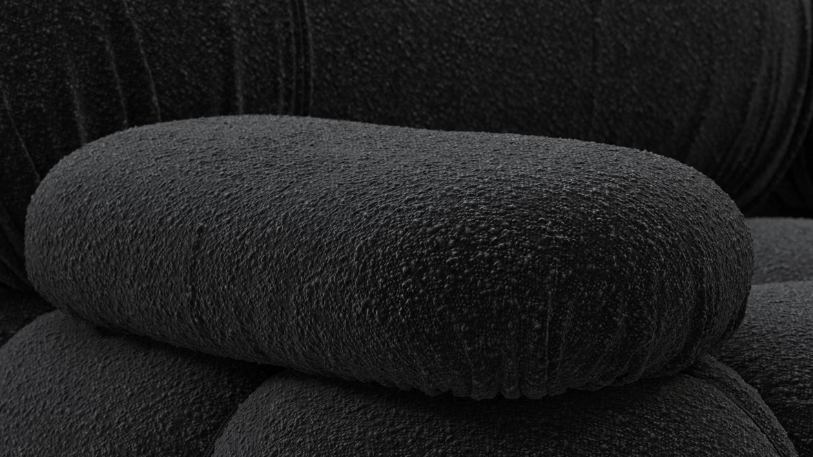 Bellini Sofa - Mario Bellini Three Seater Sofa, Black Boucle