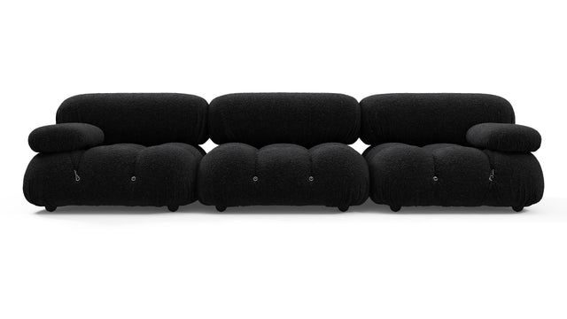 Bellini Sofa - Mario Bellini Three Seater Sofa, Black Boucle
