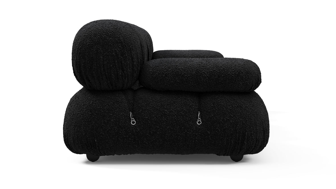 Bellini Sofa - Mario Bellini Three Seater Sofa, Black Boucle
