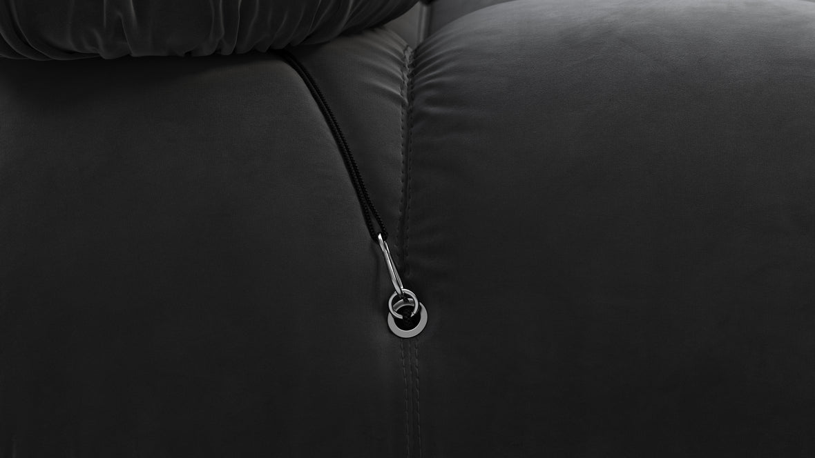 Bellini Sofa - Mario Bellini Three Seater Sofa, Black Velvet