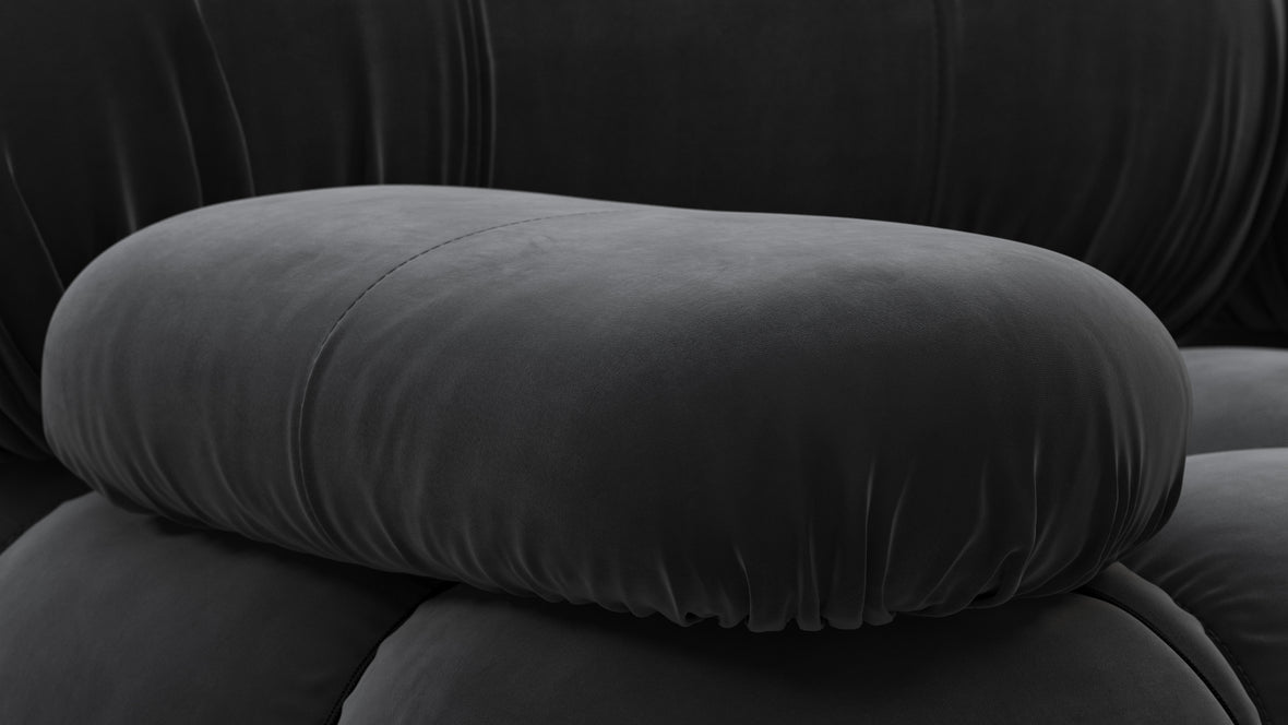 Bellini Sofa - Mario Bellini Three Seater Sofa, Black Velvet
