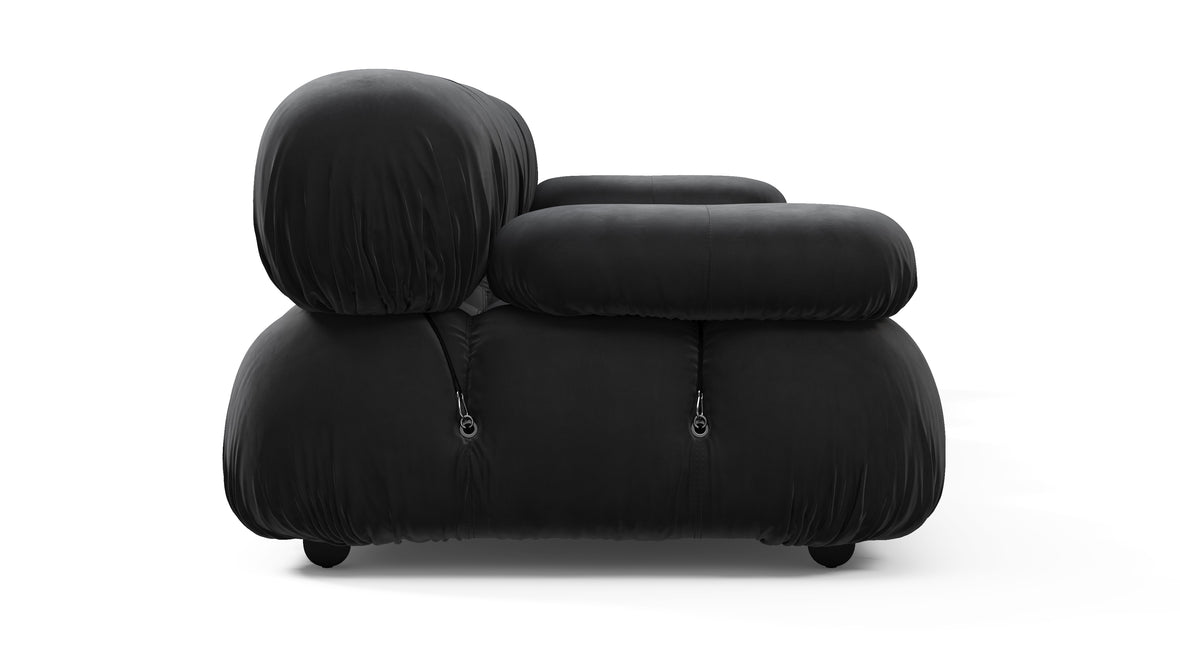 Bellini Sofa - Mario Bellini Three Seater Sofa, Black Velvet