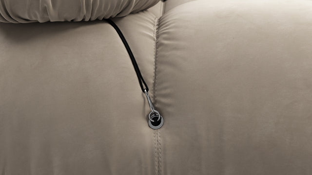 Bellini Sofa - Mario Bellini Three Seater Sofa, Greige Velvet