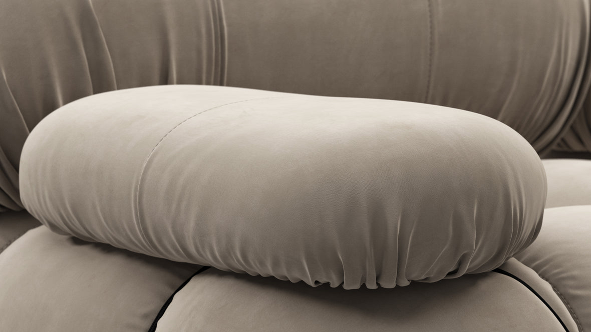Bellini Sofa - Mario Bellini Three Seater Sofa, Greige Velvet