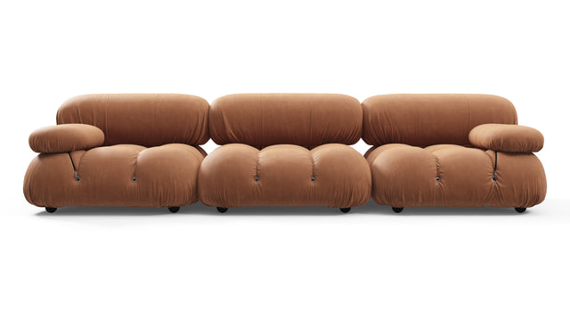 Bellini Sofa - Mario Bellini Three Seater Sofa, Tan Vegan Leather
