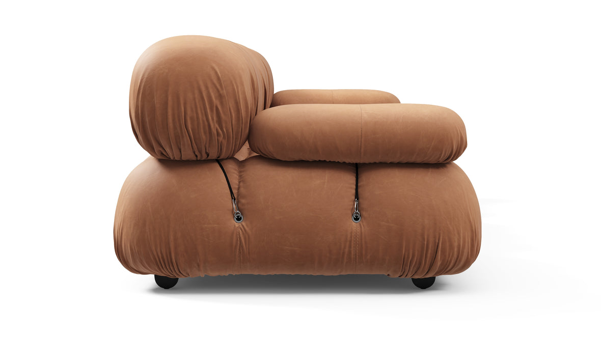 Bellini Sofa - Mario Bellini Three Seater Sofa, Tan Vegan Leather