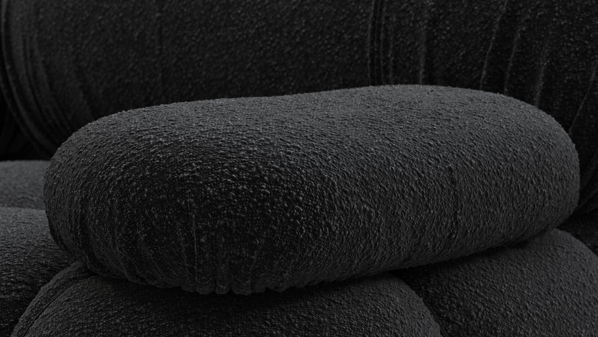 Bellini Sofa - Mario Bellini Two Seater Sofa, Black Boucle