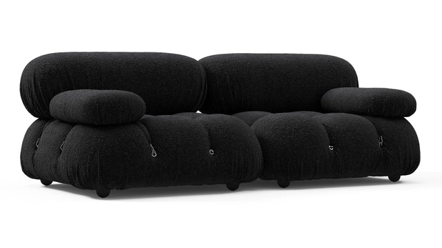 Bellini Sofa - Mario Bellini Two Seater Sofa, Black Boucle