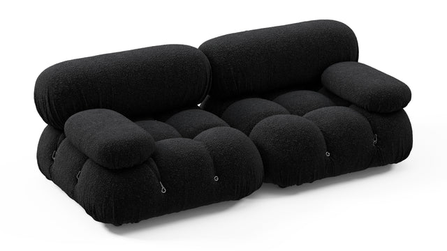 Bellini Sofa - Mario Bellini Two Seater Sofa, Black Boucle