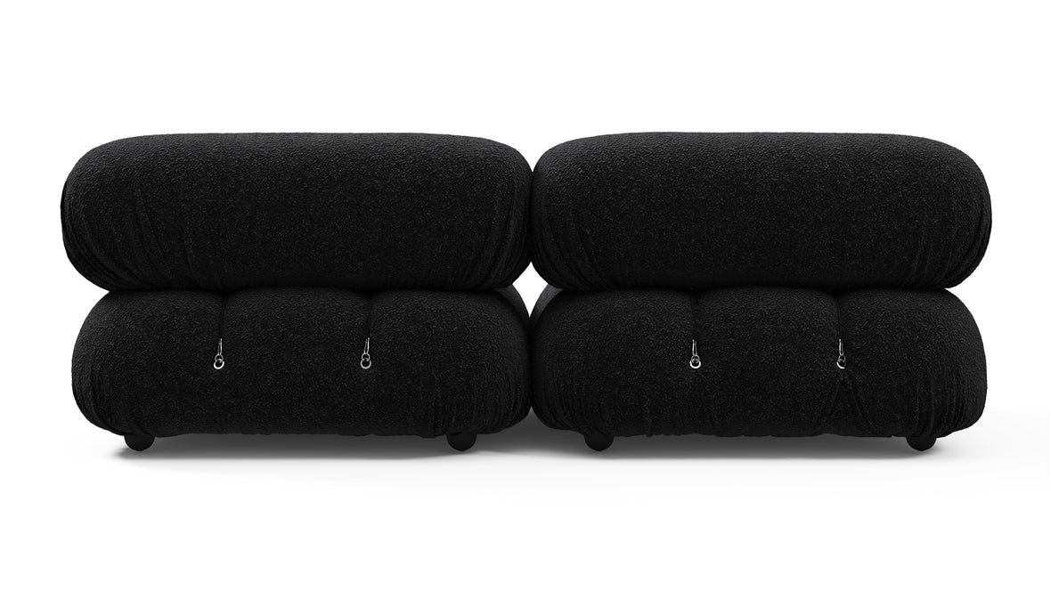 Bellini Sofa - Mario Bellini Two Seater Sofa, Black Boucle
