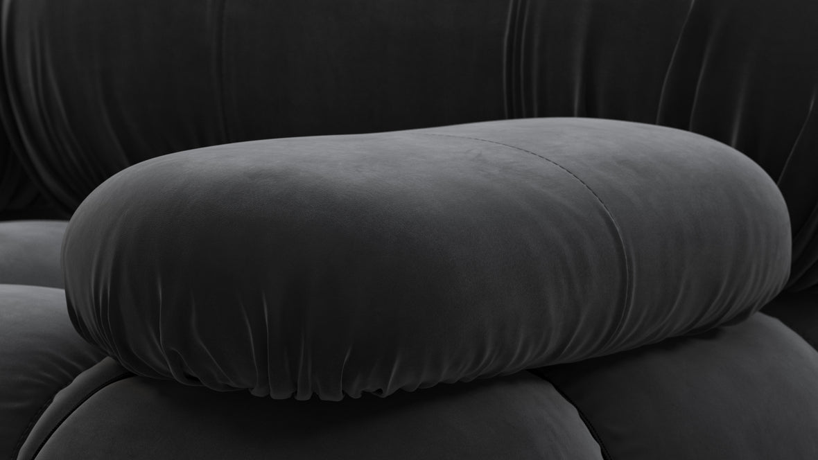 Bellini Sofa - Mario Bellini Two Seater Sofa, Black Velvet