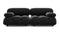 Bellini Sofa - Mario Bellini Two Seater Sofa, Black Velvet
