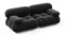 Bellini Sofa - Mario Bellini Two Seater Sofa, Black Velvet
