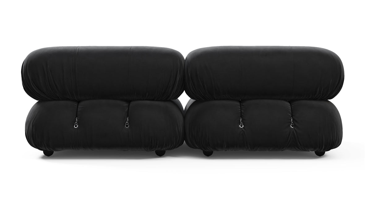 Bellini Sofa - Mario Bellini Two Seater Sofa, Black Velvet