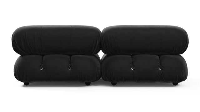 Bellini Sofa - Mario Bellini Two Seater Sofa, Black Velvet