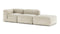 Le Mura - Le Mura Open End Sofa, Right, Eggshell Vegan Suede