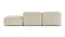 Le Mura - Le Mura Open End Sofa, Right, Eggshell Vegan Suede