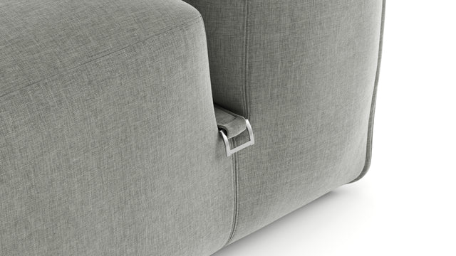Le Mura - Le Mura Sectional Sofa, Dual Aspect, Left, Soft Gray Brushed Weave