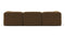Le Mura - Le Mura Three Seater Sofa, Brown Vegan Suede