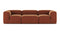 Le Mura - Le Mura Three Seater Sofa, Rust Chenille