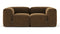 Le Mura - Le Mura Two Seater Sofa, Brown Vegan Suede