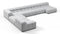 Tufty - Tufty Sectional, Extra Large Left Corner, Light Gray Wool