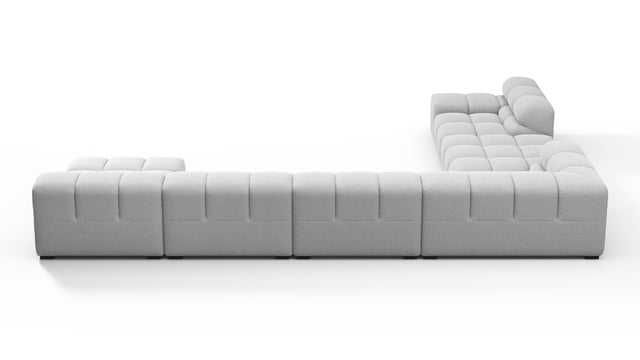 Tufty - Tufty Sectional, Extra Large Left Corner, Light Gray Wool