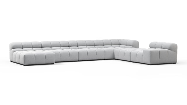 Tufty - Tufty Sectional, Extra Large Right Corner, Light Gray Wool