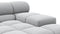 Tufty - Tufty Sectional, Extra Large Sofa, Light Gray Wool