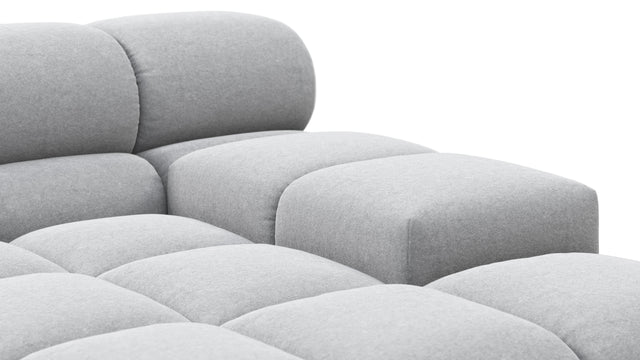 Tufty - Tufty Sectional, Extra Large Sofa, Light Gray Wool