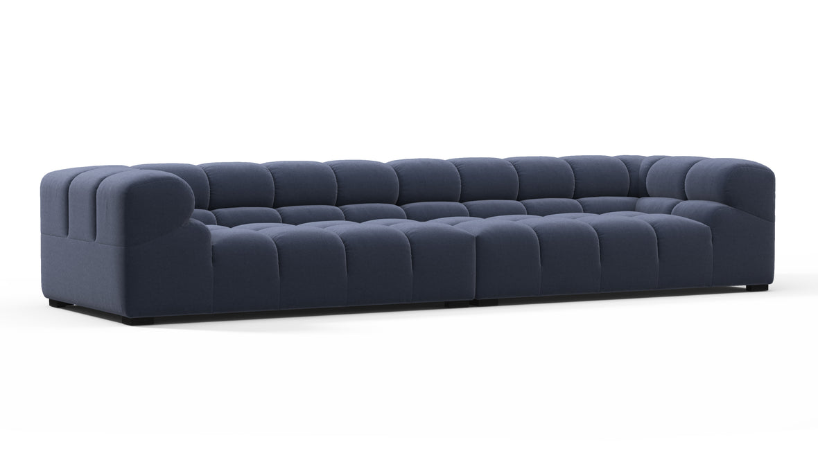 Tufty - Tufty Sectional, Extra Large Sofa, Royal Blue Wool