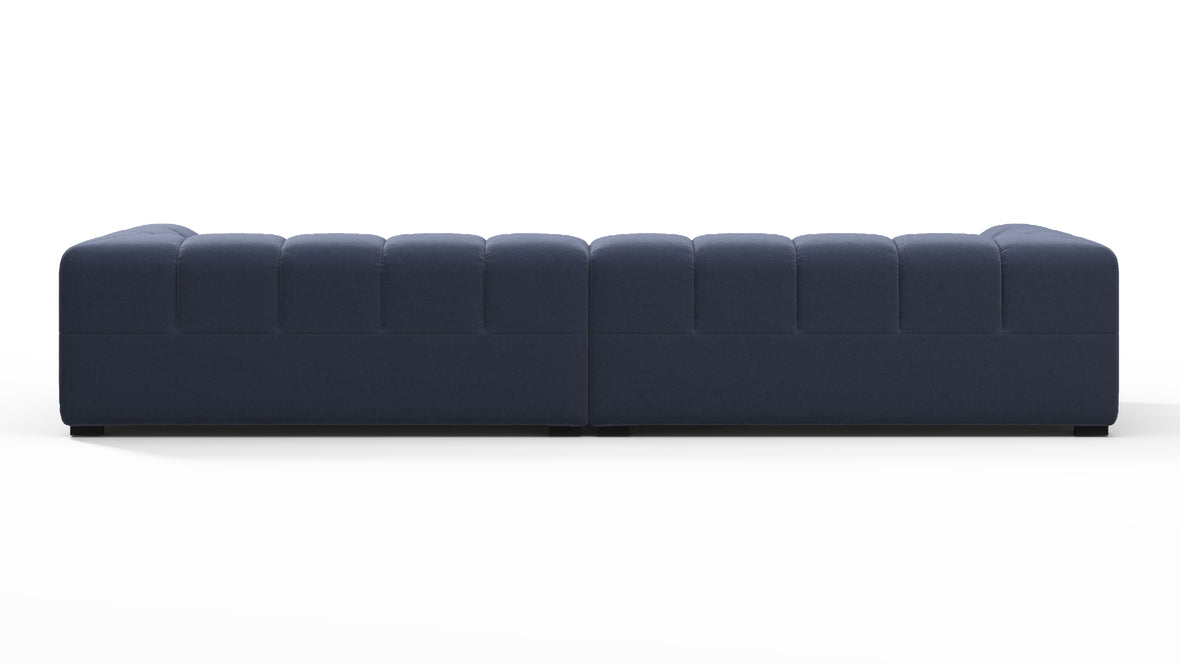 Tufty - Tufty Sectional, Extra Large Sofa, Royal Blue Wool