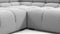 Tufty - Tufty Sectional, Large Left Corner, Light Gray Wool