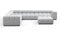 Tufty - Tufty Sectional, Large Left Corner, Light Gray Wool