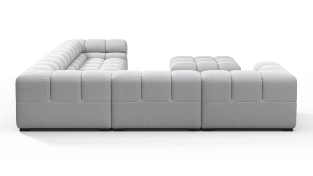 Tufty - Tufty Sectional, Large Left Corner, Light Gray Wool