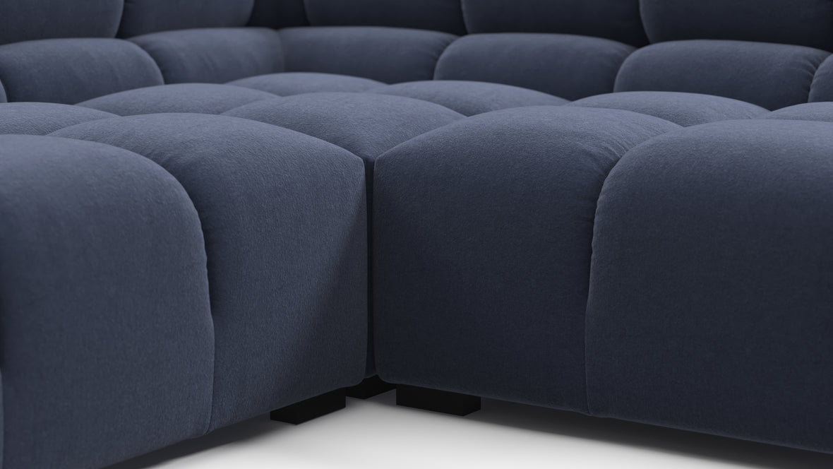 Tufty - Tufty Sectional, Large Left Corner, Royal Blue Wool