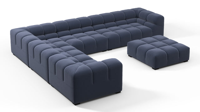 Tufty - Tufty Sectional, Large Left Corner, Royal Blue Wool