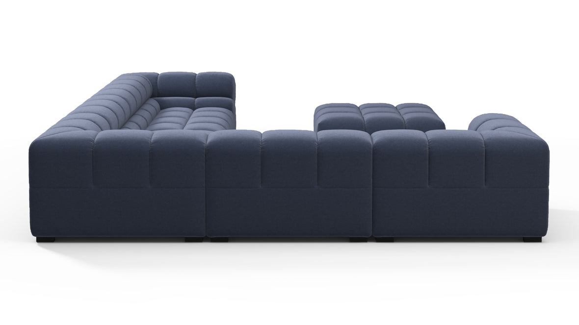 Tufty - Tufty Sectional, Large Left Corner, Royal Blue Wool