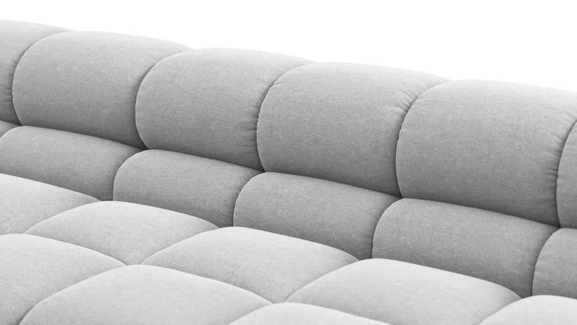 Tufty - Tufty Sectional, Large Right Corner, Light Gray Wool